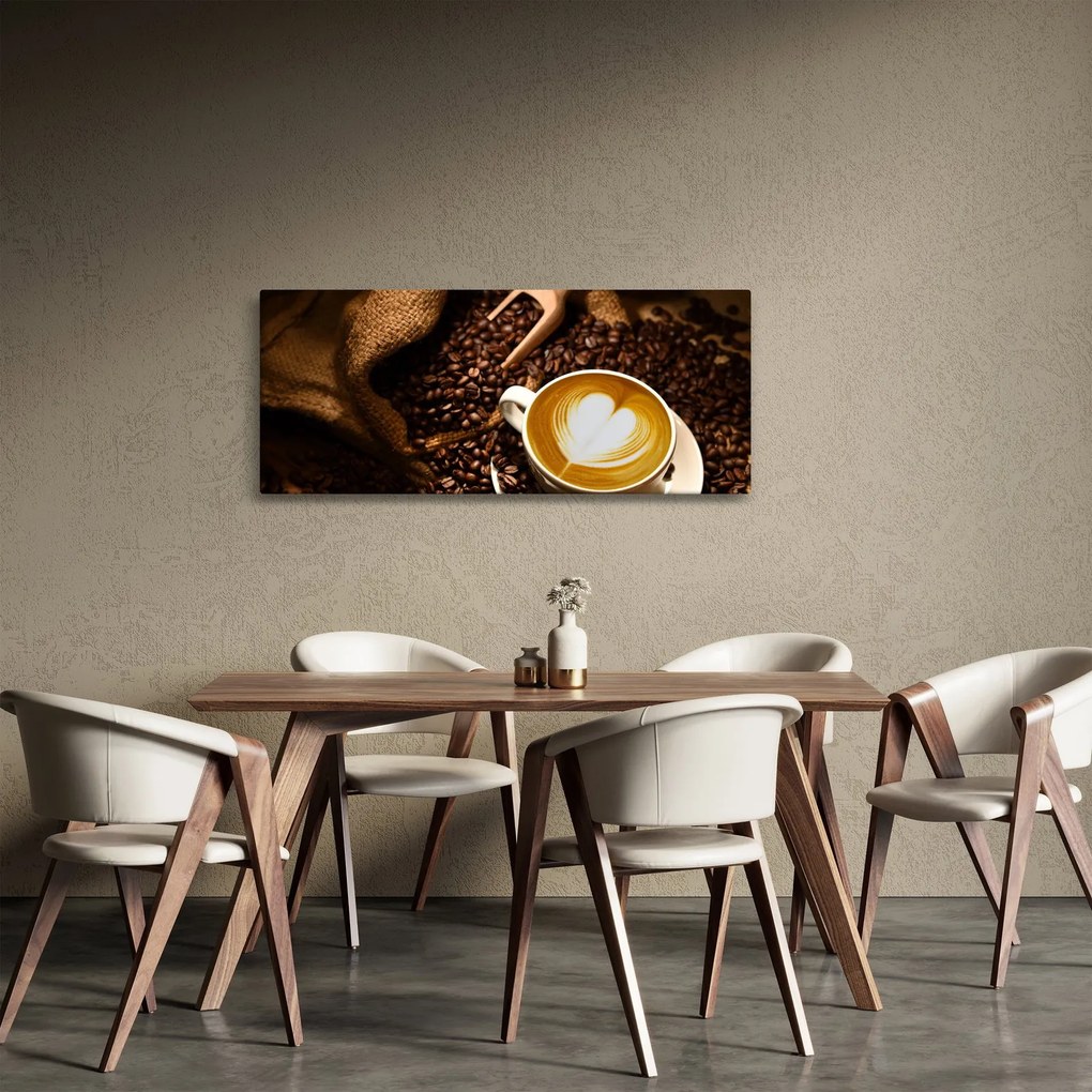 Obraz - Šálka kávy (120x50 cm)