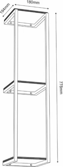 Nástenná polica 77,5x18 cm