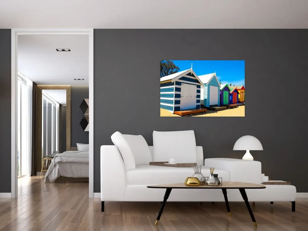 Obraz - Pláž Brighton, Melbourne, Austrália (90x60 cm)