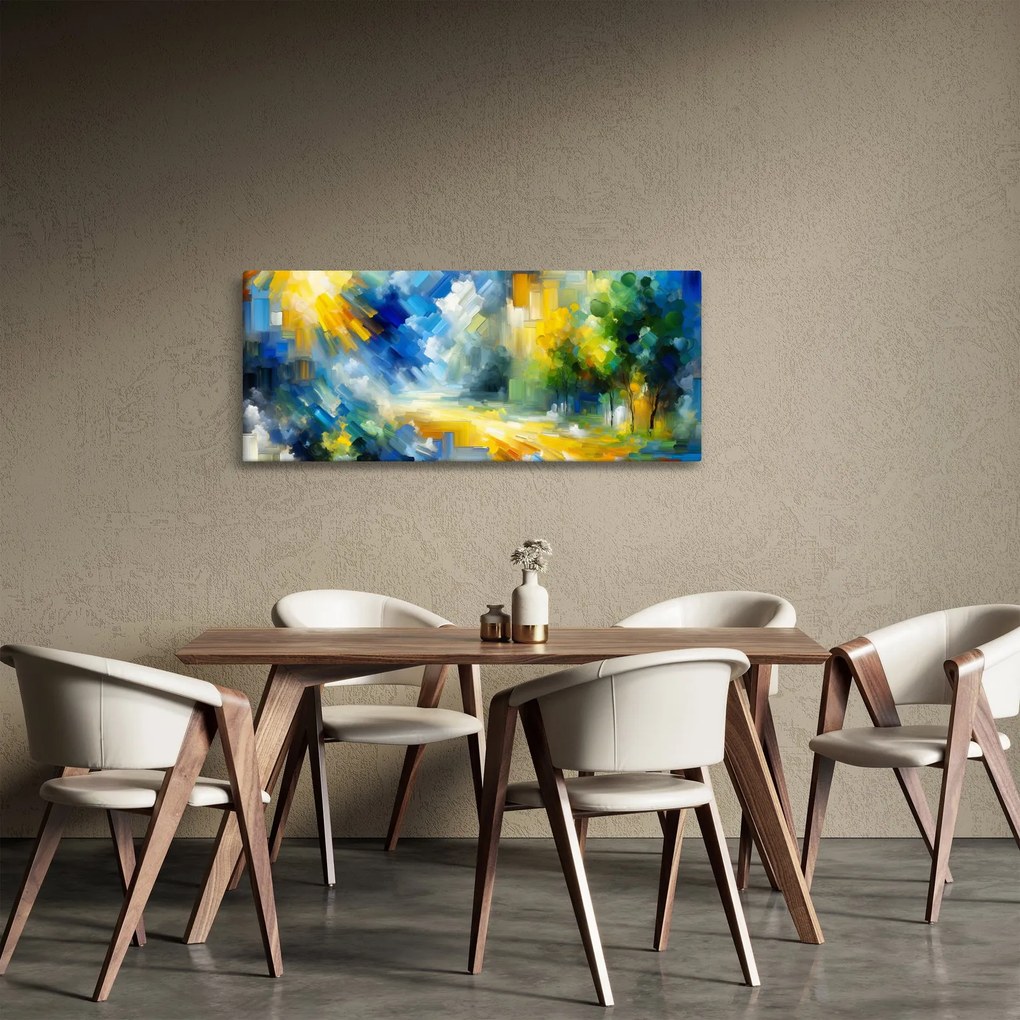 Obraz - Abstraktný slnečný deň (120x50 cm)