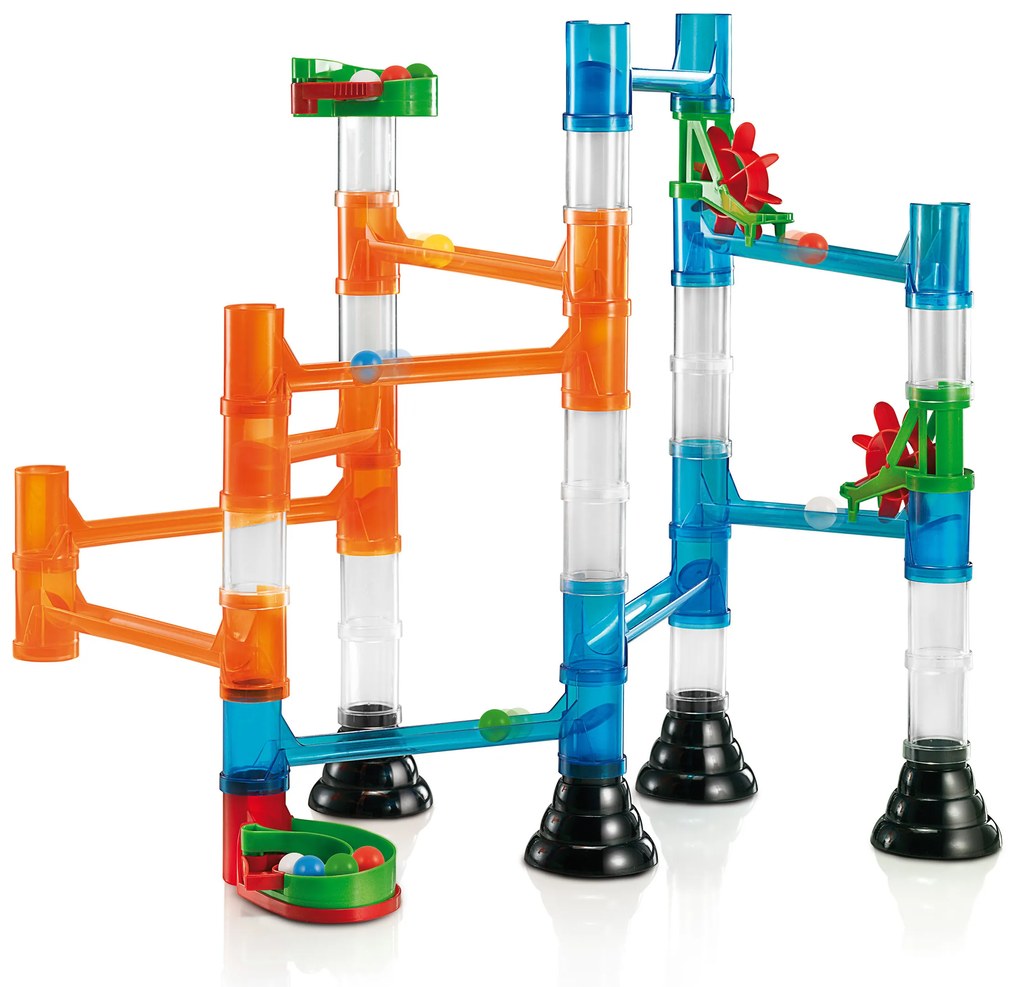 Migoga Marble Run - guľôčková dráha - transparentná - 45 ks