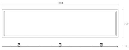 APLED - LED Panel QUADRA LED/40W/230V IP41 120x30cm