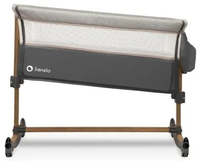 Lionelo - Detská postieľka 3v1 LEONIE šedá/čierna