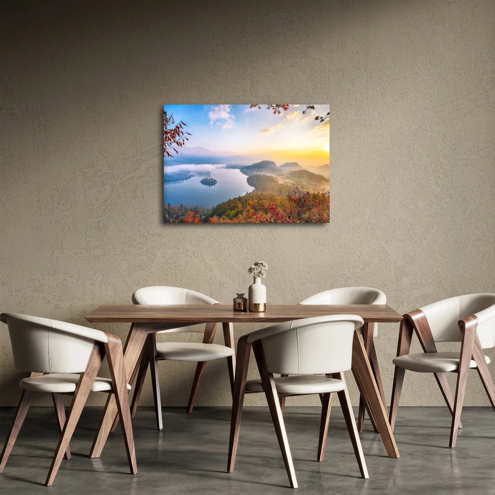 Obraz - Bledské jazero (70x50 cm)