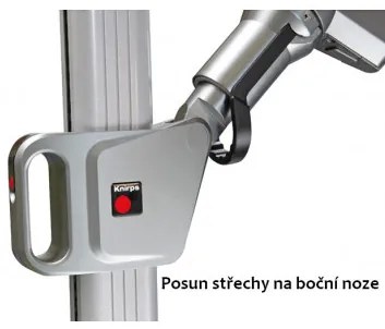 Knirps Knirps 275 x 275 cm - slnečník s bočnou tyčou : Farba slnečníka - bordó (vínová)