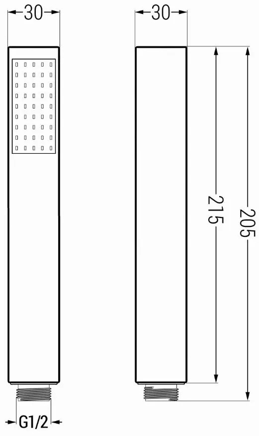 Mexen príslušenstvo - 1-bodový ručný sprchový set R-77, čierna, 785775053-70