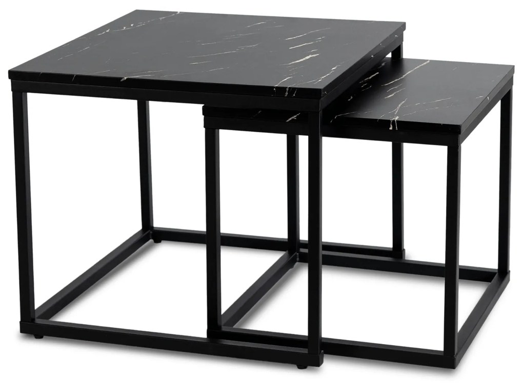 Konferenčný stolík JUNO, čierny mramor