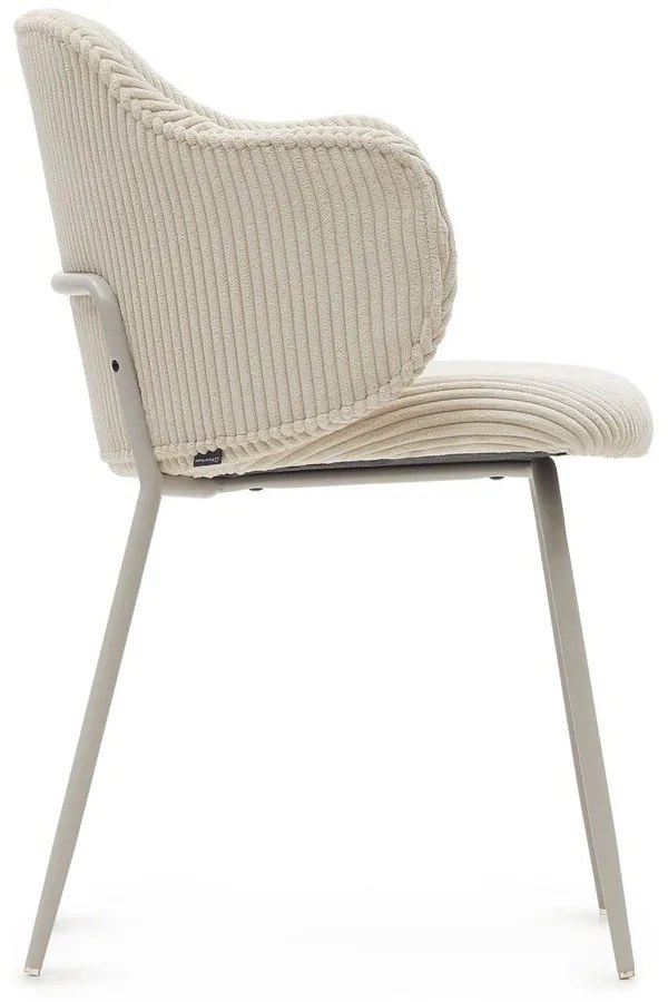 Béžové čalúnené jedálenské kreslá v súprave 2 ks Yunia – Kave Home