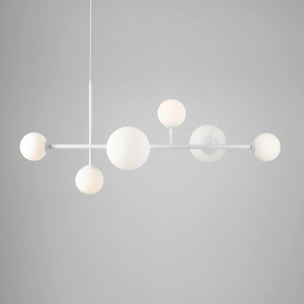 BALIA 6 | Elegantná závesná lampa so šiestimi tienidlami Farba: Biela