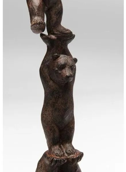Artistic Bears Balance dekorácia hnedá 51 cm