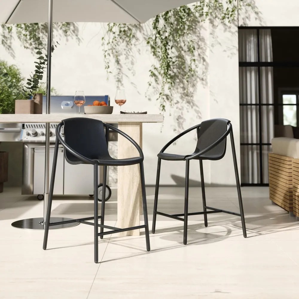 Čierna plastová barová stolička 90 cm Ringo – Umbra