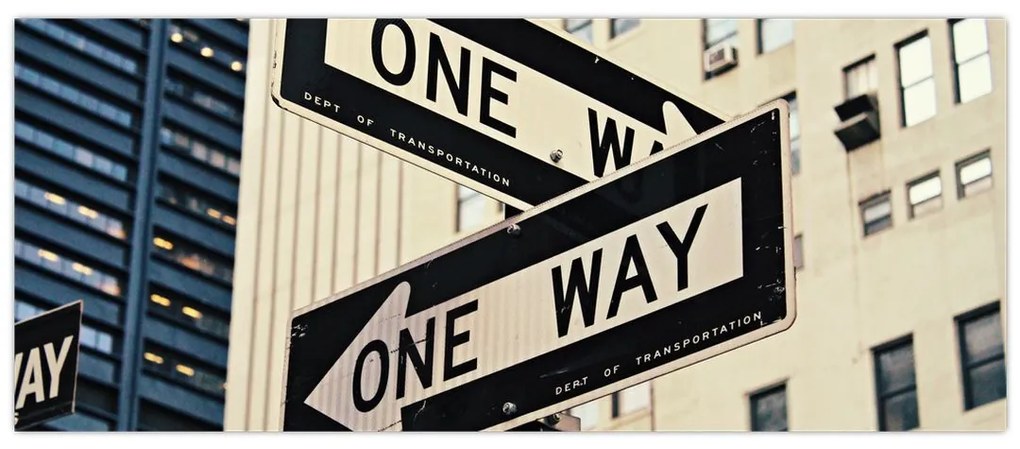 Obraz - New York ONE WAY (120x50 cm)