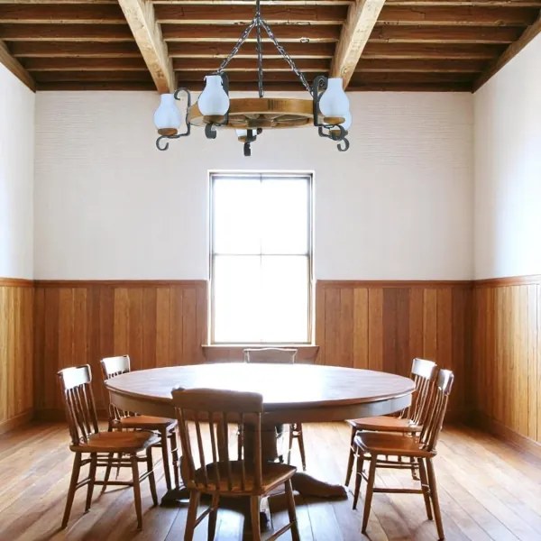 Brilagi - Luster na reťazi ROATA 5xE14/40W/230V pr. 70 cm buk