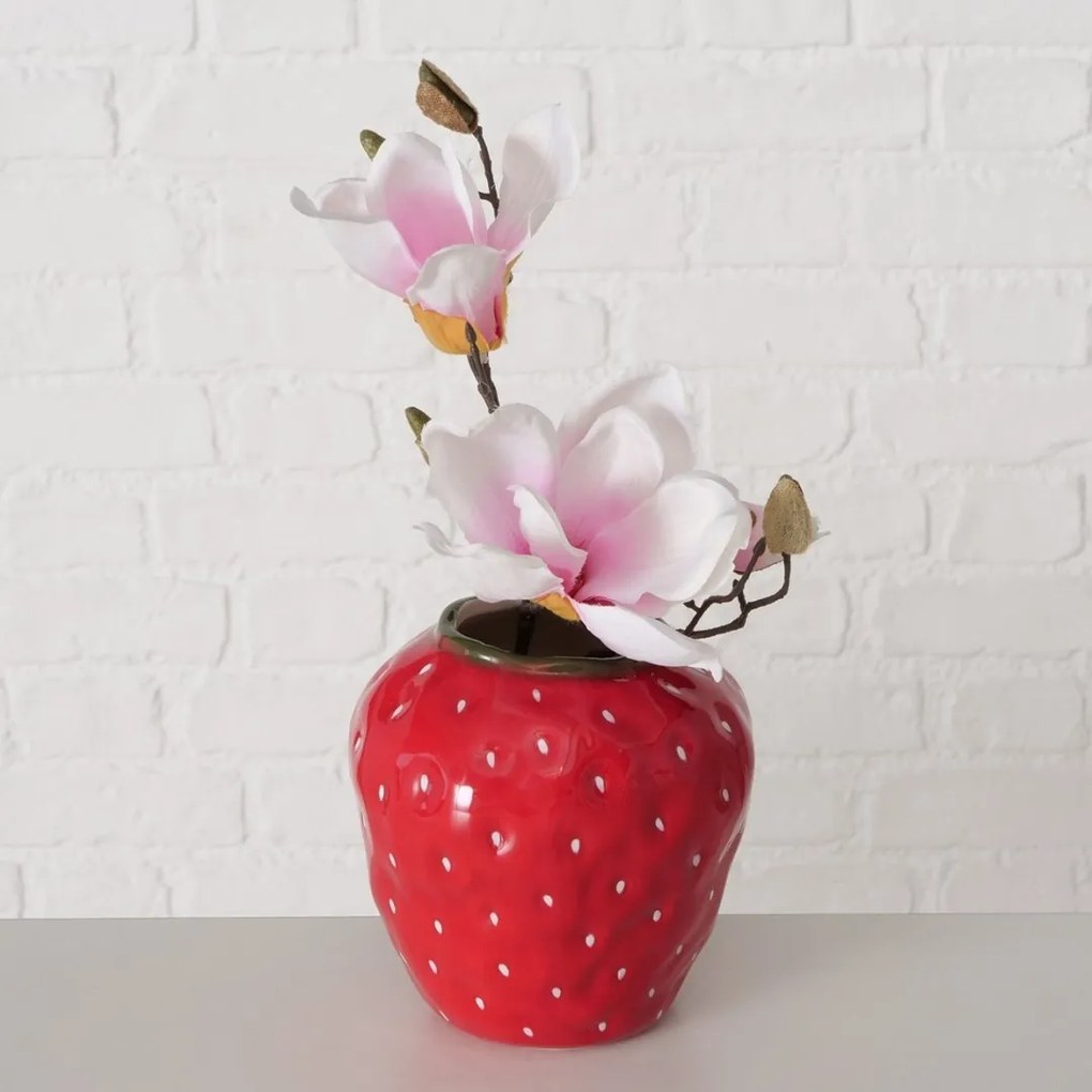 Keramická váza Strawberry 14x14x16 cm