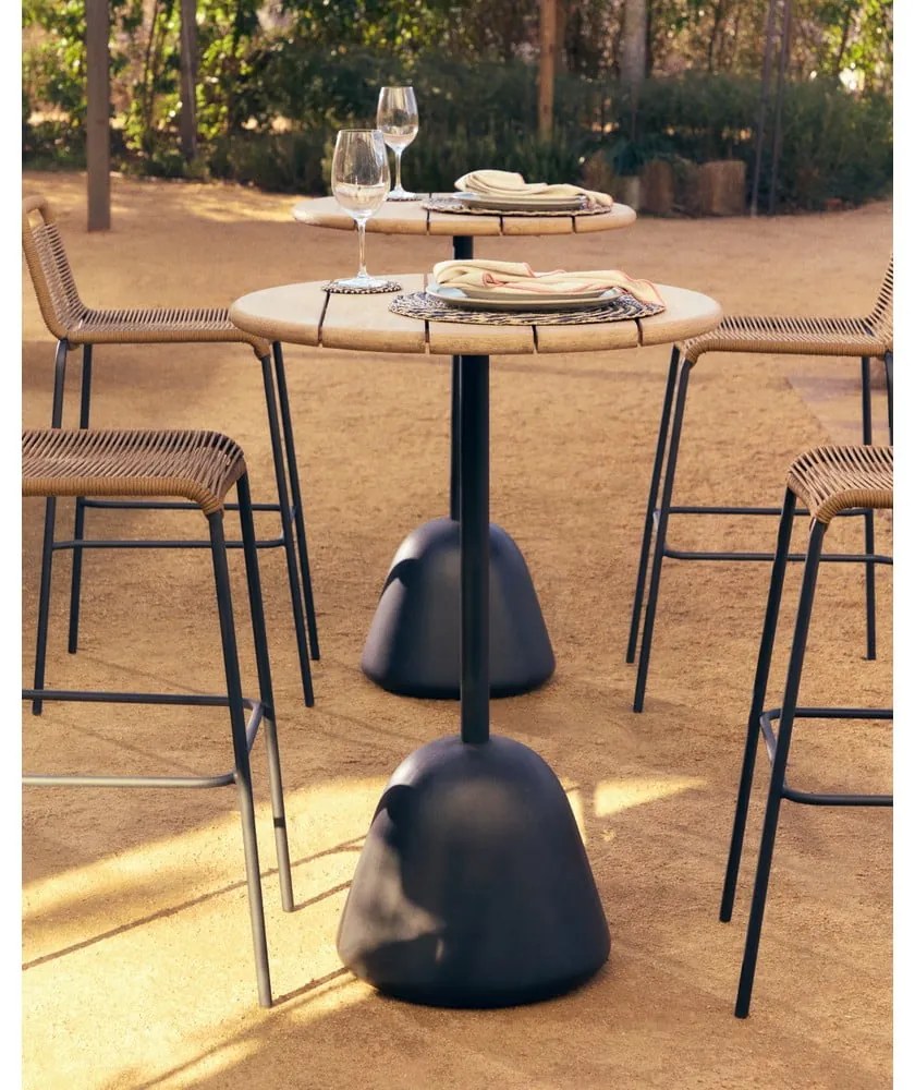 Okrúhly barový stôl s doskou z akácie ø 70 cm Saura – Kave Home