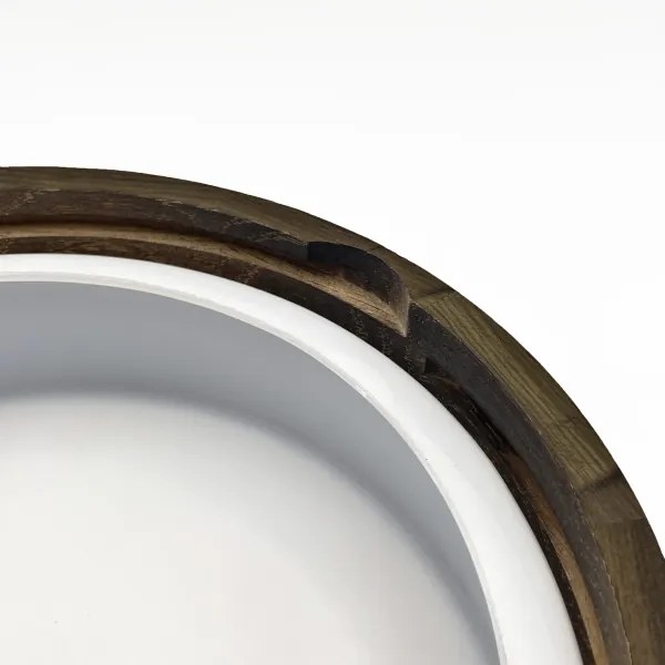 Stropné kúpeľňové svietidlo OAK SMOKY 2xE27/15W/230V IP54, pr. 27,5 cm, dub/hned