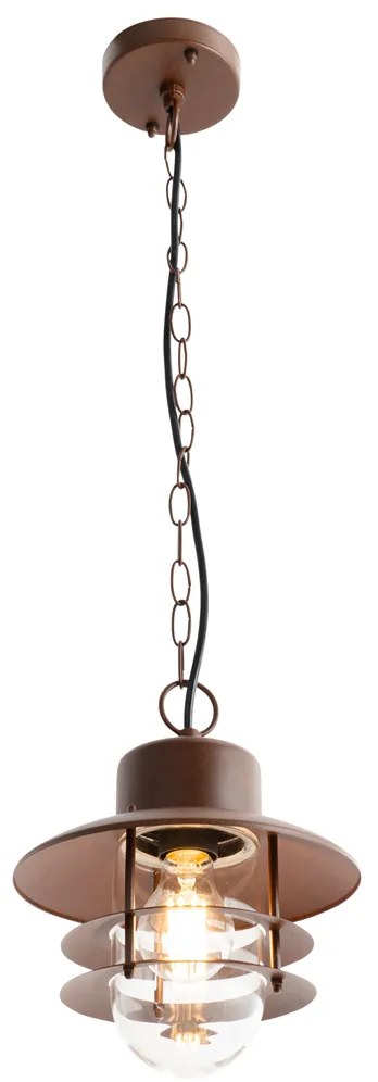 Priemyselné závesné svietidlo hrdzavohnedé IP44 - Shell