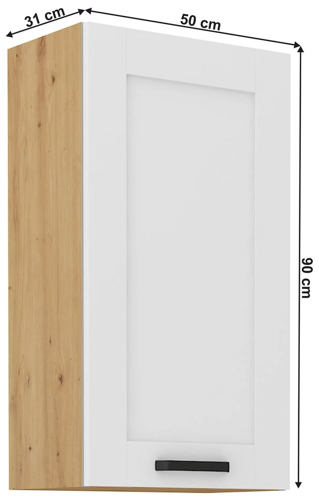 Horná skrinka Lesana 2 (biela + dub artisan) 50 G-90 1F . Vlastná spoľahlivá doprava až k Vám domov. 1063968