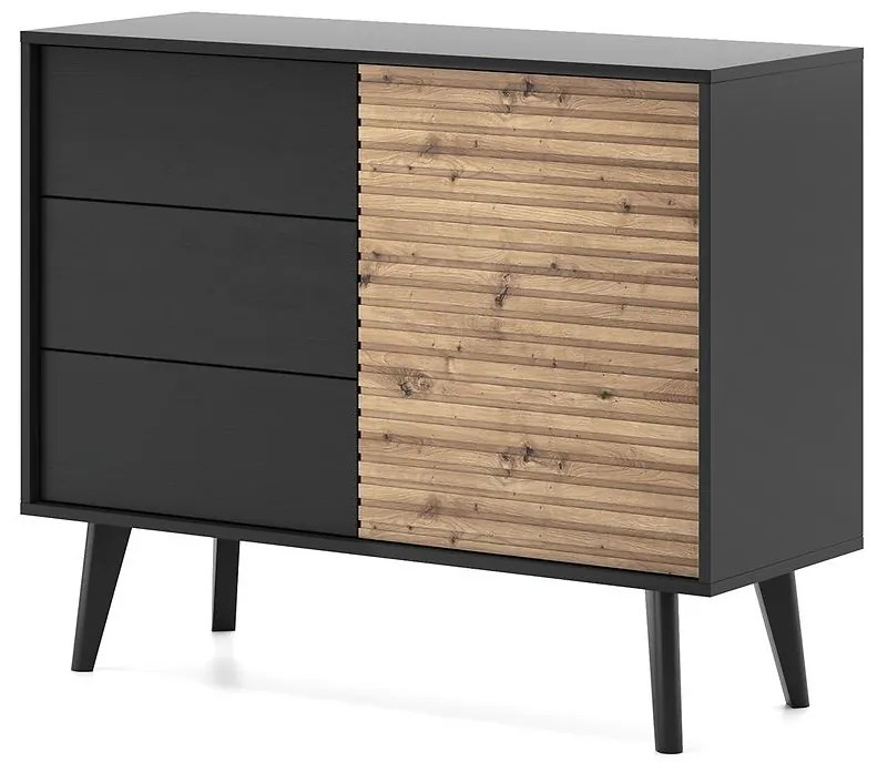 Komoda WILLOW WKSZ 104 dub artisan/čierna