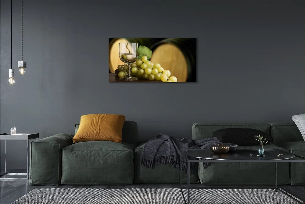 Obraz canvas Poháre hroznového suda 125x50 cm