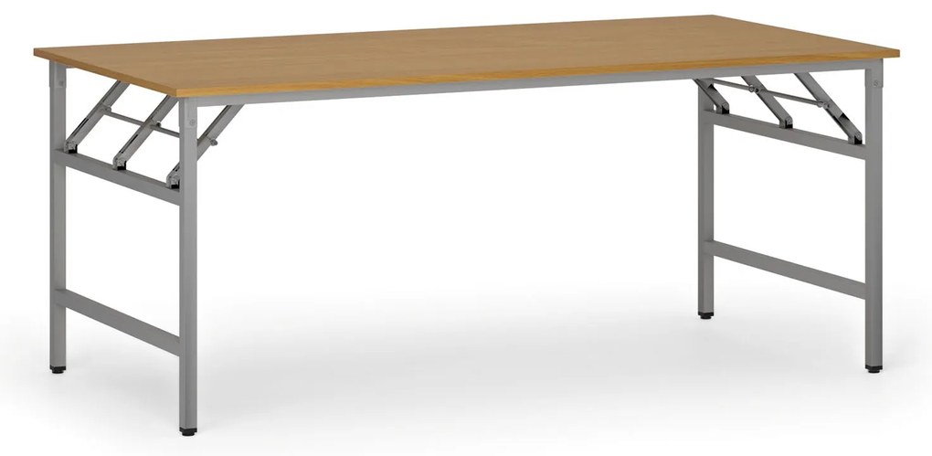 Konferenčný stôl FAST READY, 180x90 cm, sivostrieborná podnož, buk