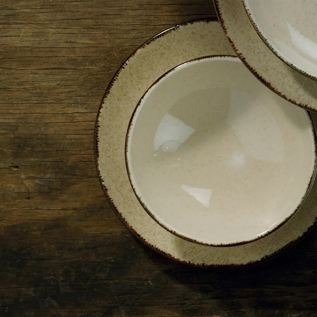 Porcelánová sada 24 ks talířů Cinnamonie béžová