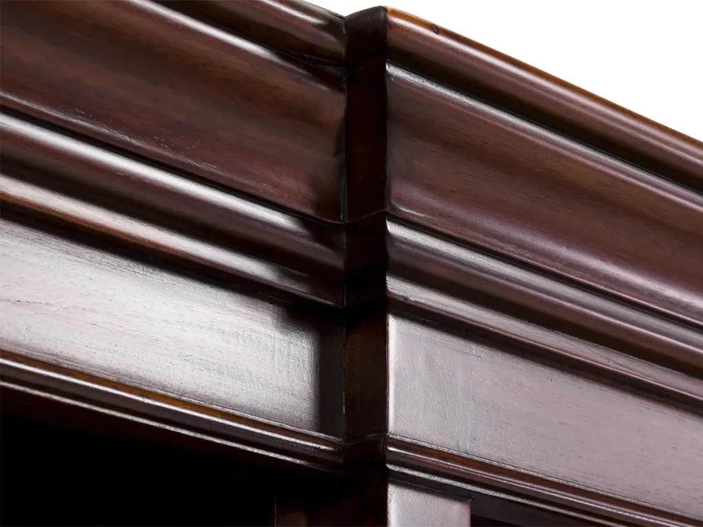 furniture-nabytek.cz - Masívna knižnica Cambridge I z mahagónu, lakovaná, hnedá – 168×34×210 cm