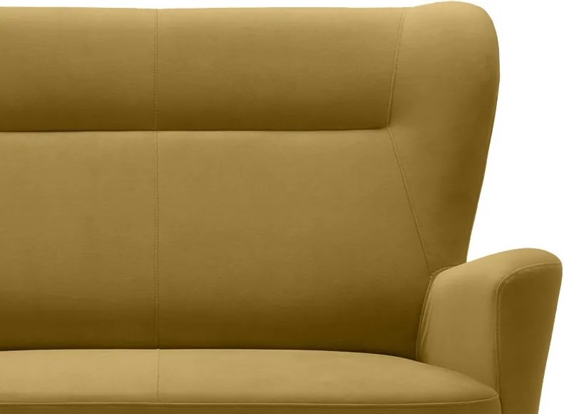 Dvojmiestna pohovka Next, žltá látka