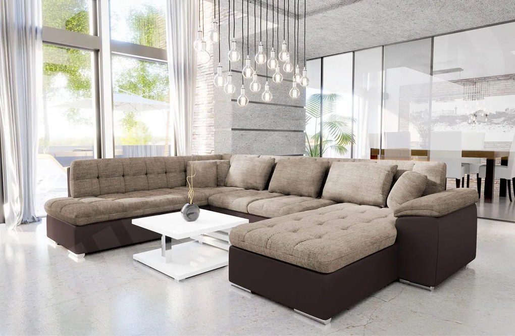 Rohová sedacia súprava Tony Bis, Dostupné poťahy: Nazar 225.02, Strana: Pravá - U