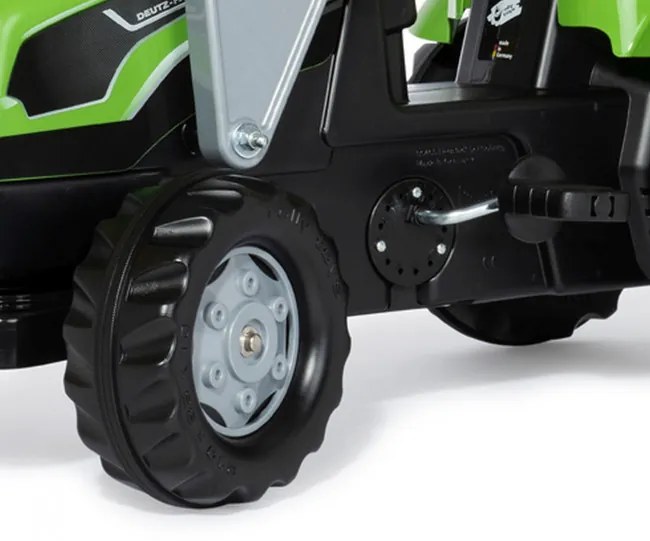 Šlapací traktor s prívesom a lyžicou Rolly Toys 023196 Fahir 5115G TB
