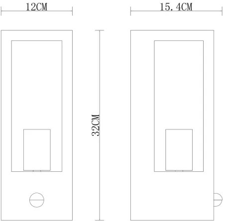 Globo 31980OS-Vonkajšie nástenné svietidlo so senzorom GUNDULA 1xE27/60W/230V IP44