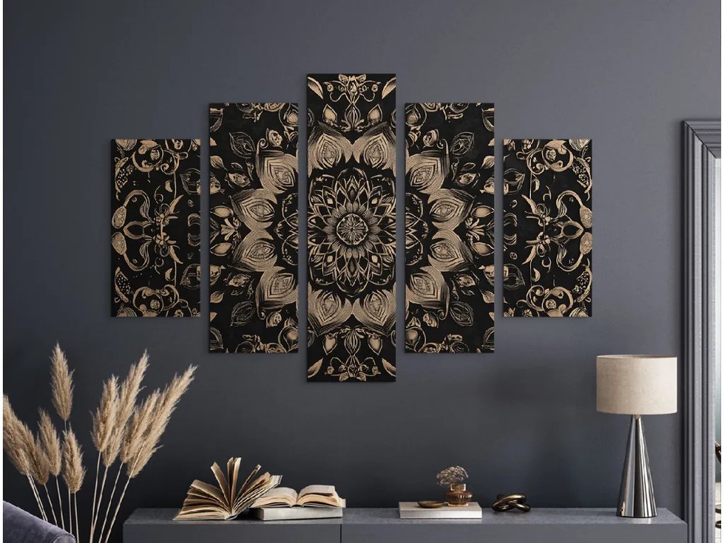 drevko | Viacdielna mandala Zlaté jadro 70 x 1045 cm