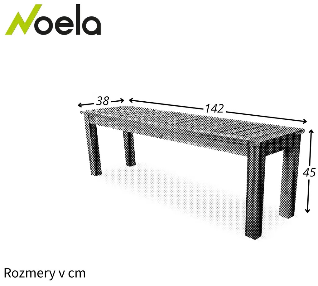 Noela Záhradná akáciová lavica Otto