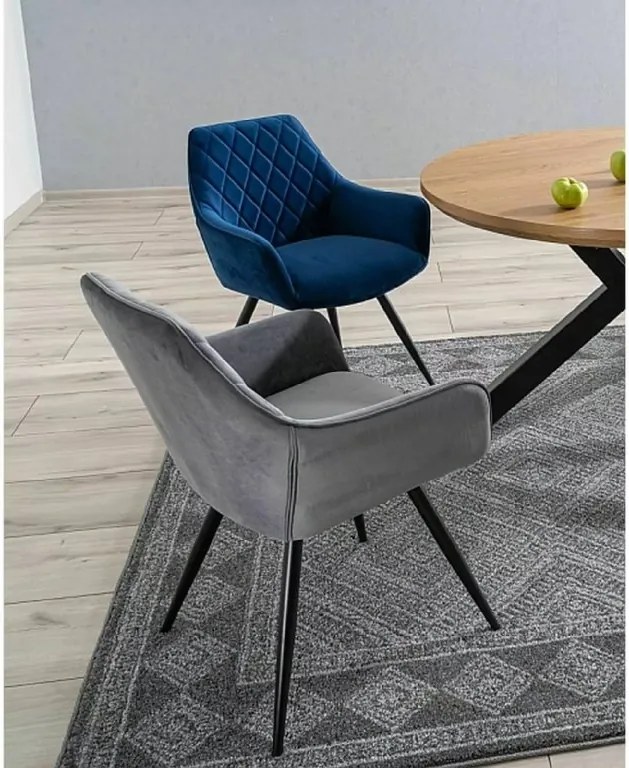 SI Stolička Linea Velvet sivý