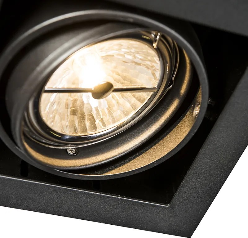 Sada 6 zapustených bodových svetiel čierna AR111 nastaviteľná - Oneon