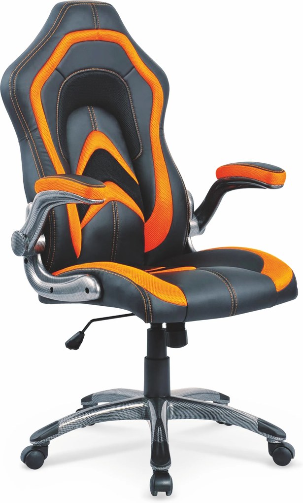 MAXMAX Herný stoličky KOBRA čierno / oranžová