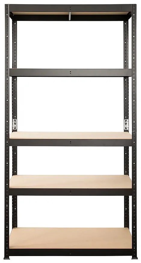 Kovový regál čierna 179x80x40 cm – 5 políc/200kg