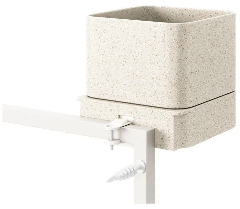 Závesné plastové kvetináče na bylinky v súprave 4 ks Cubiko – Umbra