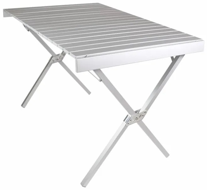 Garthen skladací kempingový stôl s taškou pre 4-5 osôb 108 x 71 x 72 cm hliník sivý D104136