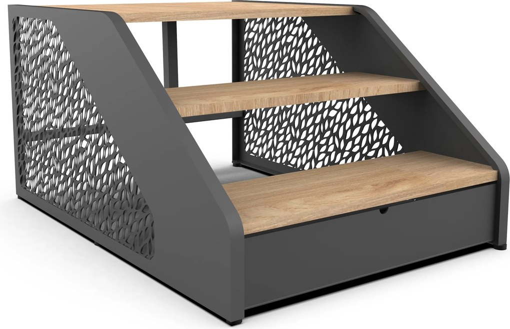 Schody k vírivke Poolex Wood - hnedé