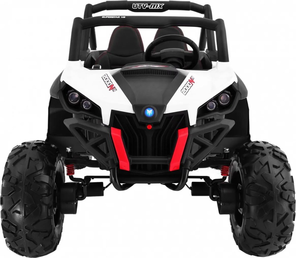 Ramiz Detský kočík SuperStar biely + pohon 4x4 + diaľkové ovládanie + batožinový priestor + MP3 LED + zámok dverí