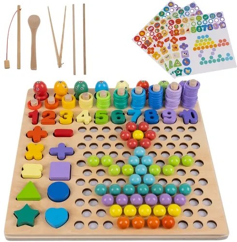 Drevená skladačka s korálikmi DU17252 74142