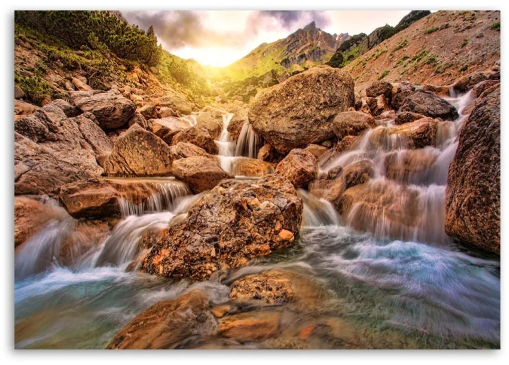 Obraz na plátně Vodopád Hory Kámen - 100x70 cm
