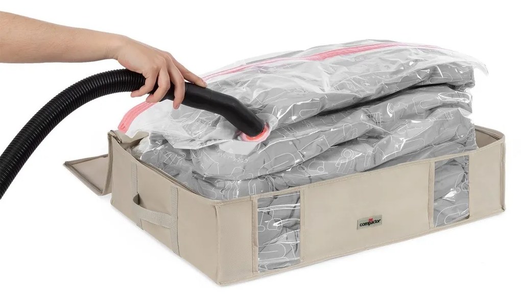 Compactor Compactor Life 2.0. vákuový úložný box s puzdrom - L 145 litrov, 65 x 50 x 15,5 cm, L