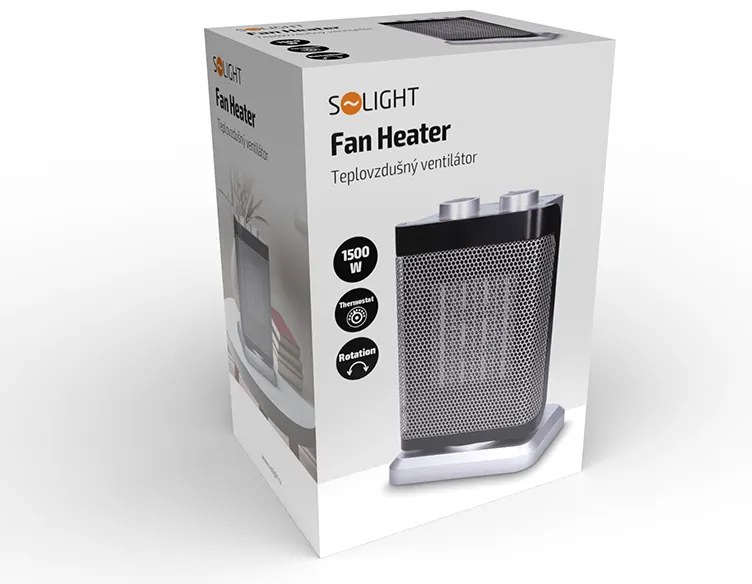 SOLIGHT Teplovzdušný ventilátor 1500W