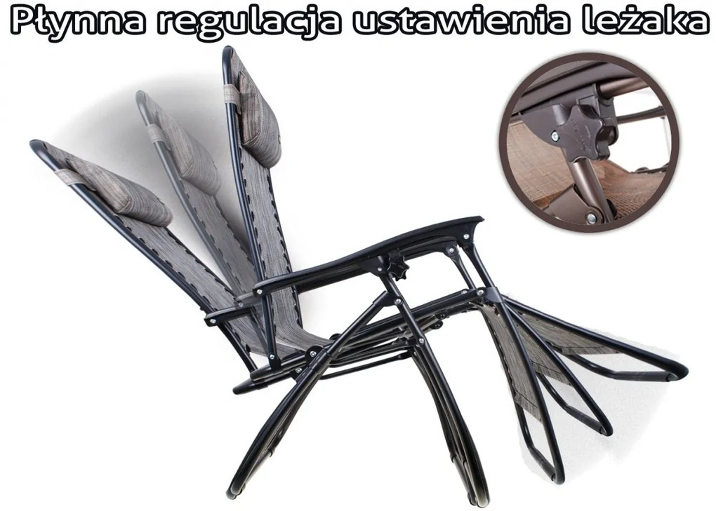 Záhradné lehátko RAMIZ - čokoláda