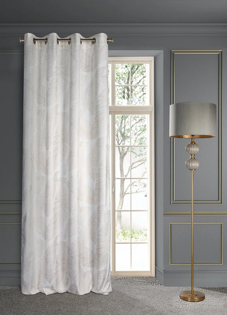 ZATEMŇOVACÍ ZÁVES NA KRÚŽKOCH LIMITED COLLECTION LUNA2 140X250 CM BIELA