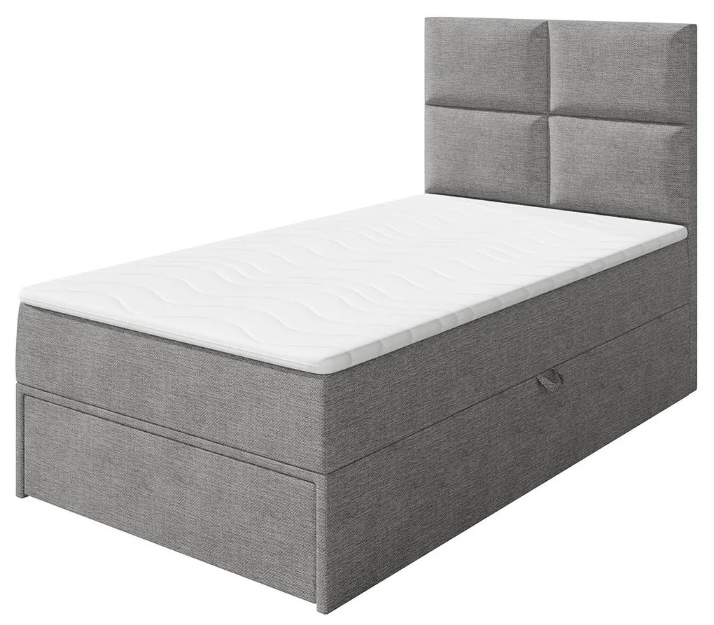 Kontinentálna posteľ Hudson Lux 1, Strana: ľavá, Rozmer postele: 100x200, Farby: ekokoža Soft 017