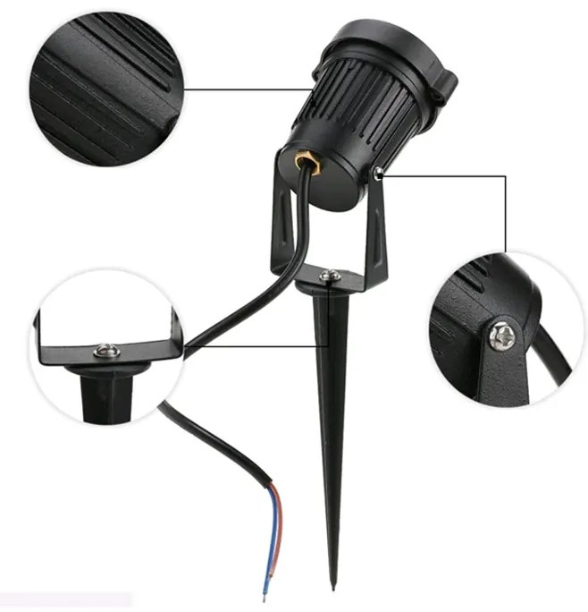 ECOLIGHT Zapustený LED záhradný reflektor EC79018 pre GU10 žiarovku