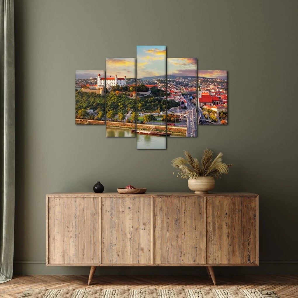 Obraz - Panorama Bratislavy, Slovensko (150x105 cm)